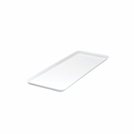 Melamine Platter Rectangular Small White 390mm x 150mm